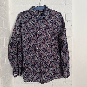 Cremieux Premium Denim Paisley Shirt XXL – 100% Cotton, Vintage Style $50